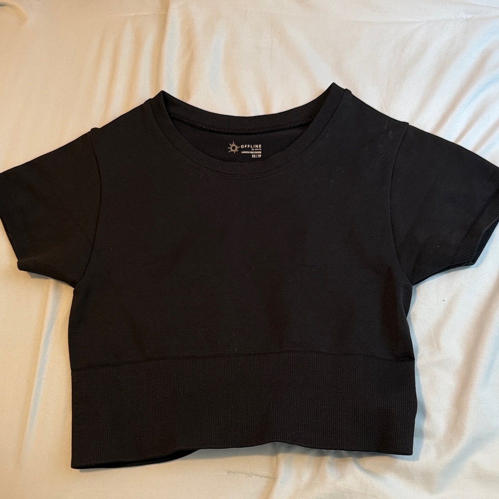 Aerie Black Crop Top